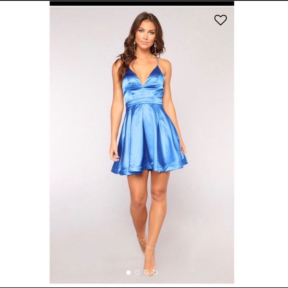 Blue Prance Around Flare Dress - Fashion Nova